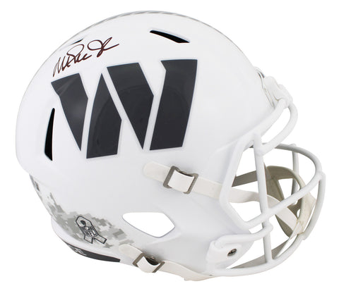 Commanders Magic Johnson Signed STS III F/S Speed Rep Helmet w/ Maroon Sig BAS W