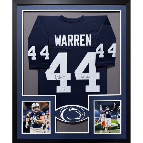 Tyler Warren Autographed Signed Framed Penn State Jersey JSA