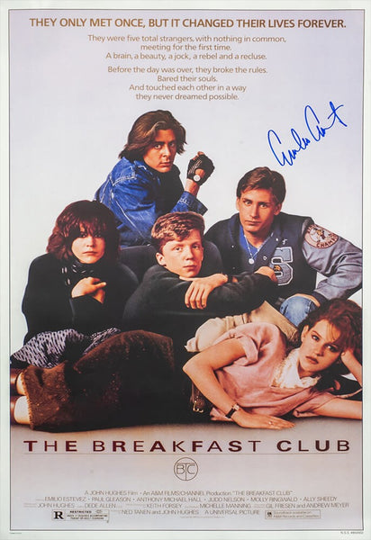 Emilio Estevez Signed The Breakfast Club 27x40 Full Size Movie Poster - (SS COA)