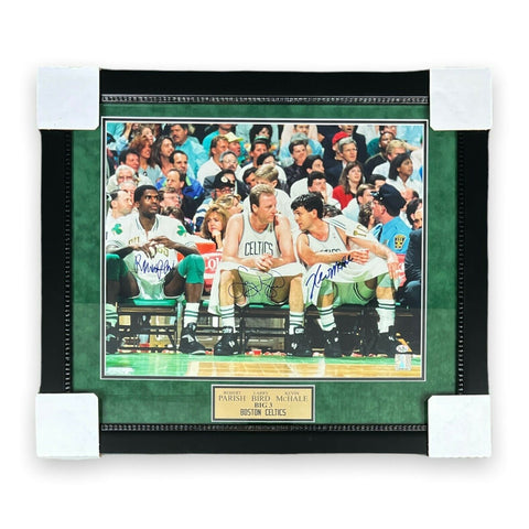 Robert Parrish, Larry Bird & Kevin Mchale Autographed Photo Framed to 20x24 JSA