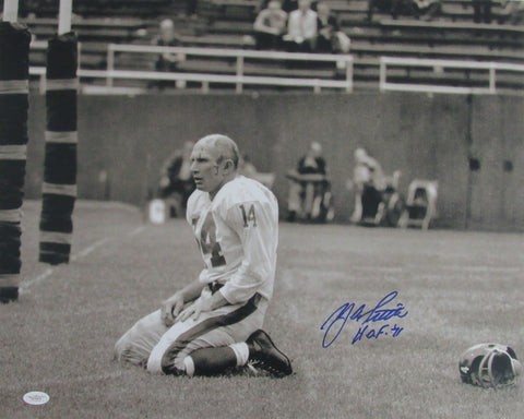 Y.A. Tittle New York Giants Signed/Inscribed 16x20 B/W Photo JSA 212555