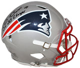 Tedy Bruschi Signed New England Patriots Authentic Helmet Insc Beckett 40853
