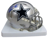 Drew Pearson HOF Autographed Mini Cowboys Speed Football Helmet JSA