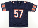 Jack Sanborn Signed Chicago Bears Blue Jersey (Beckett) Ex-Wisconsin Linebacker