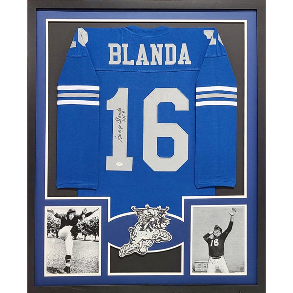 George Blanda Autographed Signed Framed Kentucky Wildcats Jersey JSA