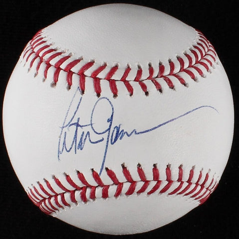 Peter Gammons Signed OML Baseball (JSA COA) Hall of fame Baseball Writer / ESPN