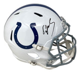 Edgerrin James Signed Indianapolis Colts Full Size Speed Replica Helmet BAS