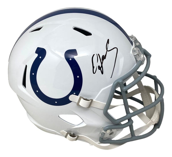 Edgerrin James Signed Indianapolis Colts Full Size Speed Replica Helmet BAS