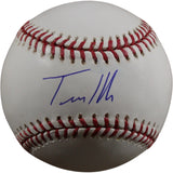 Travis Hafner Autographed/Signed Cleveland Indians OML Baseball Beckett 56498