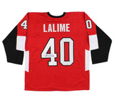 Patrick Lalime Signed Ottawa Custom Red Jersey