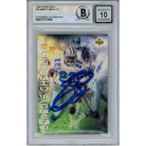 Emmitt Smith Autographed/Signed 1993 Upper Deck #73 Card Slab Beckett 49951