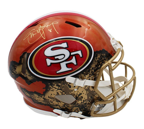 Steve Young Signed San Francisco 49ers Speed Authentic Ripped Flash NFL Helmet