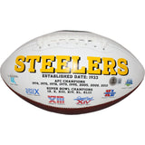 TJ Watt Autographed/Signed Pittsburgh Steelers Logo Football Beckett 43676