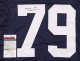 Mike Hartenstine Signed Penn State Jersey (JSA COA) Chicago Bears Super Bowl XX