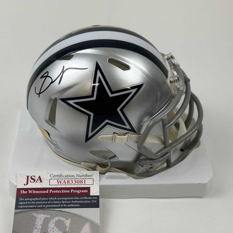 Autographed/Signed Stephon Gilmore Dallas Cowboys Mini Football Helmet JSA COA
