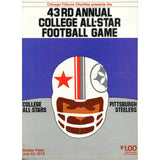 Unautographed Magazine 43rd College Allstars vs Steelers 1976 Program 58452