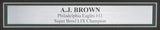 A.J. Brown Signed Philadelphia Eagles SB LIX 16x20 Photo Framed Beckett 192822
