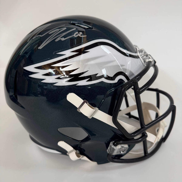 Autographed/Signed JASON KELCE Philadelphia Eagles Full Size F/S Helmet PSA COA