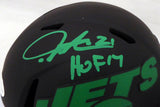 LADAINIAN TOMLINSON AUTOGRAPHED JETS ECLIPSE MINI HELMET "HOF 17" BECKETT 185790