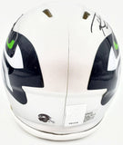 Russell Wilson Signed AMP Seattle Seahawks Speed Mini Helmet In Black RW Holo
