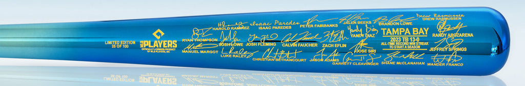 2023 Tampa Bay Rays Chrome Winning Streak Limited Edition Baseball Bat ...