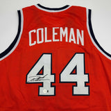 Autographed/Signed Derrick Coleman Syracuse Orange College Jersey Beckett COA