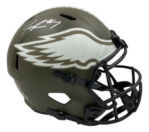 Haason Reddick Signed Eagles FS Salute To Service Replica Speed Helmet JSA ITP