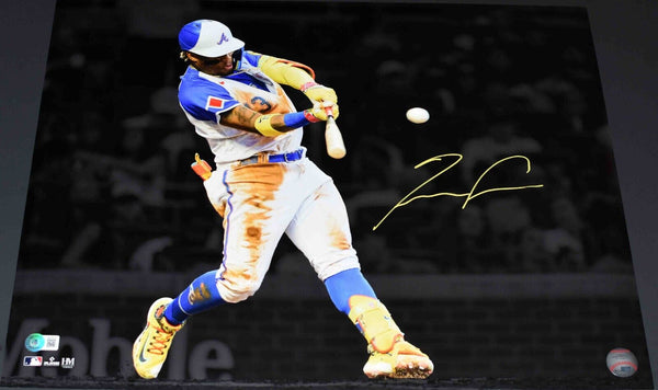 RONALD ACUNA JR SIGNED AUTOGRAPHED ATLANTA BRAVES 16x20 SPOTLIGHT PHOTO BECKETT