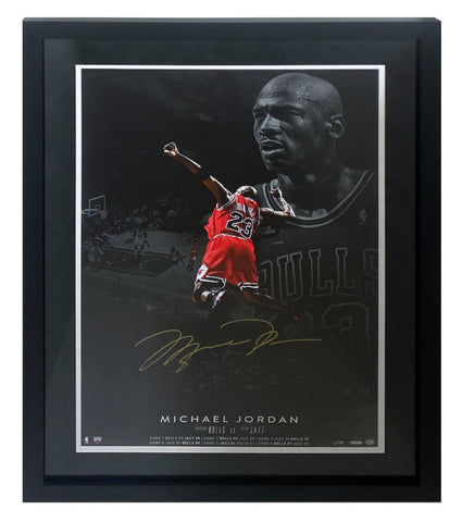 Michael Jordan Autographed "Poster 1998" 24" x 36" Framed Photograph UDA LE 1/98