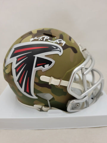 MICHAEL PENIX JR SIGNED ATLANTA FALCONS CAMO SPEED MINI HELMET BECKETT