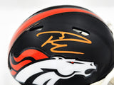Russell Wilson Signed Broncos Flat Matte Black Speed Mini Helmet Fanatics Holo