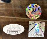 Larry Bird Signed 16x20 Boston Celtics vs Los Angeles Lakers Photo Bird+JSA ITP