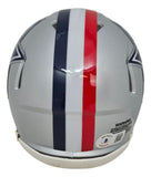 Jake Ferguson Signed Dallas Cowboys Throwback Mini Speed Helmet BAS ITP