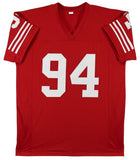 Charles Haley Signed San Francisco 49ers Jersey (Beckett) 5xSuper Bowl Champion