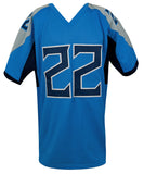 Derrick Henry (TITANS) Signed Light Blue Custom Football Jersey - (Beckett COA)