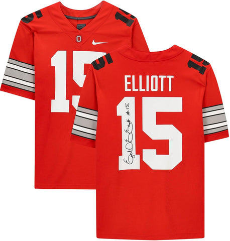 Ezekiel Elliot Ohio State Buckeyes Signed Scarlet Nike Game Jersey