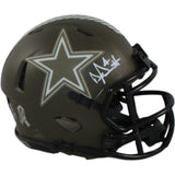 Dak Prescott Autographed/Signed Dallas Cowboys 22 STS Mini Helmet Beckett 56331