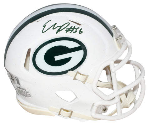 EDGERRIN COOPER SIGNED GREEN BAY PACKERS WHITE SPEED MINI HELMET BECKETT