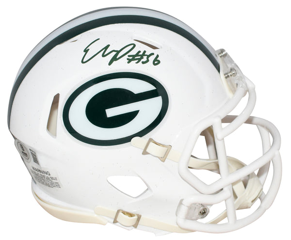 EDGERRIN COOPER SIGNED GREEN BAY PACKERS WHITE SPEED MINI HELMET BECKETT