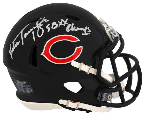 Mike Tomczak Signed Bears Riddell Speed Mini Helmet w/SB XX Champs - (SS COA)