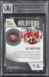 49ers Joe Montana Signed 2021 Panini Mosaic Holofame #5 Card Auto 10! BAS Slab