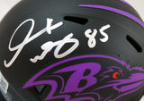Derrick Mason Autographed Baltimore Ravens Eclipse Speed Mini Helmet-Beckett W