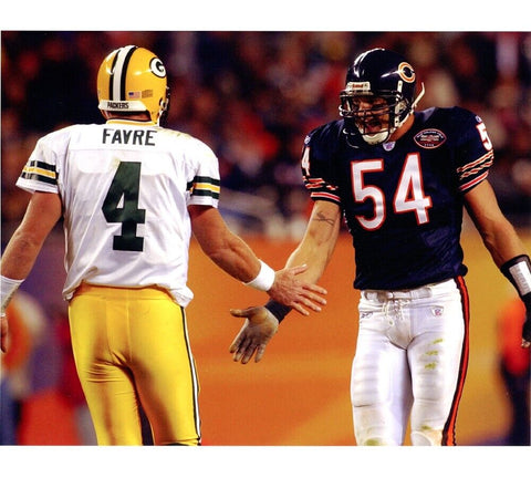 Brett Favre Unsigned Green Bay Packers Unframed 8x10 NFL Photo - With Urlacher