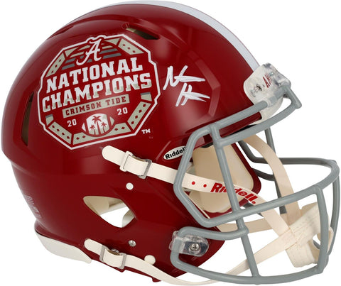 Najee Harris Alabama Signed CFPs 2020 National Champs Logo Authentic Helmet