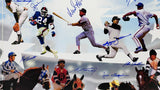 Reggie Jackson, Lawrence Taylor, Ozzie Smith Signed Unframed All Star Poster
