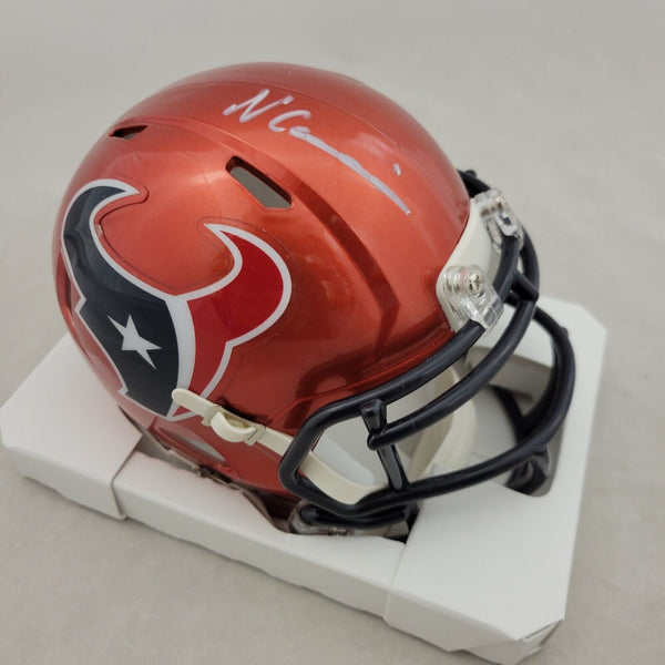 NICO COLLINS SIGNED HOUSTON TEXANS ALTERNATE SPEED MINI HELMET BECKETT QR