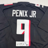 Autographed/Signed Michael Penix Jr. Atlanta Black Jersey Beckett BAS COA