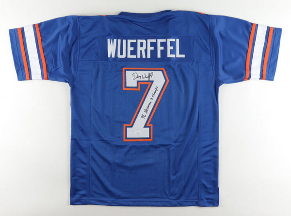 Danny Wuerffel Signed Florida Gators Jersey Inscrd 96 Heisman & Champs / JSA COA