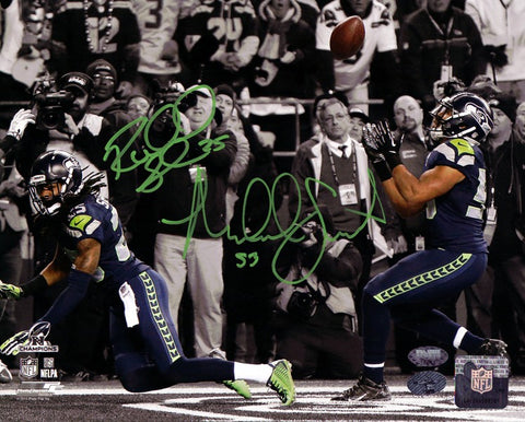 Richard Sherman & Malcolm Smith Signed 8x10 Photo Seahawks RS Holo & MCS Holo