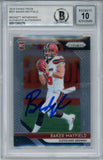 Baker Mayfield Autographed 2018 Panini Prizm #201 Rookie Card BAS 10 Slab 32435